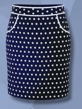 The Limited Navy Polka Dot Stitched Skirt - AS IS‎ 2